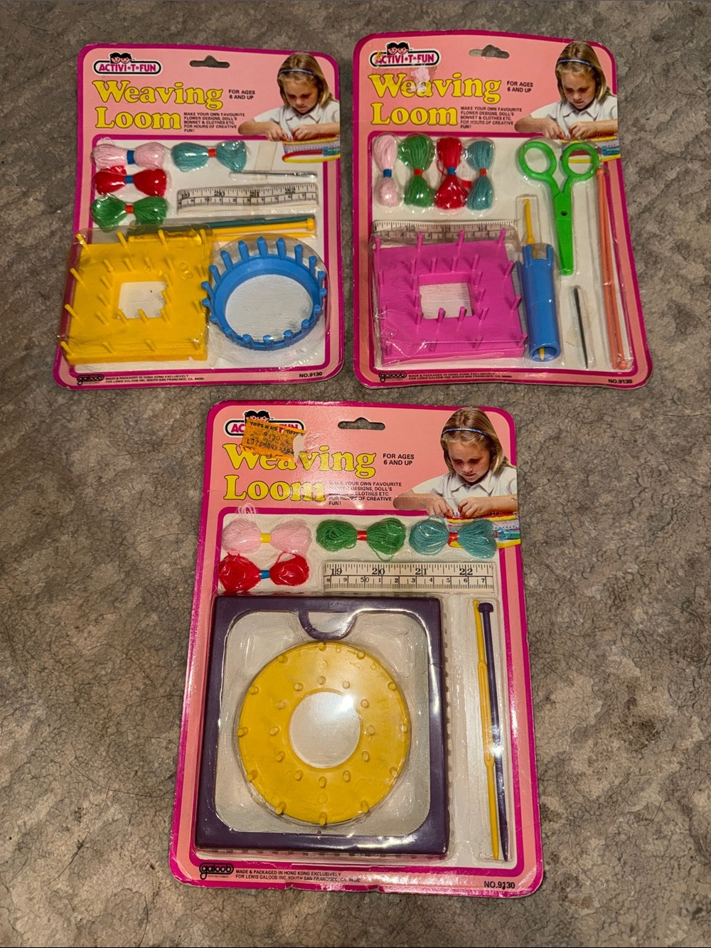 Vintage Activi-T-Fun Weaving Loom Craft Kits Set of 3 - Unopened NOS Retro
-